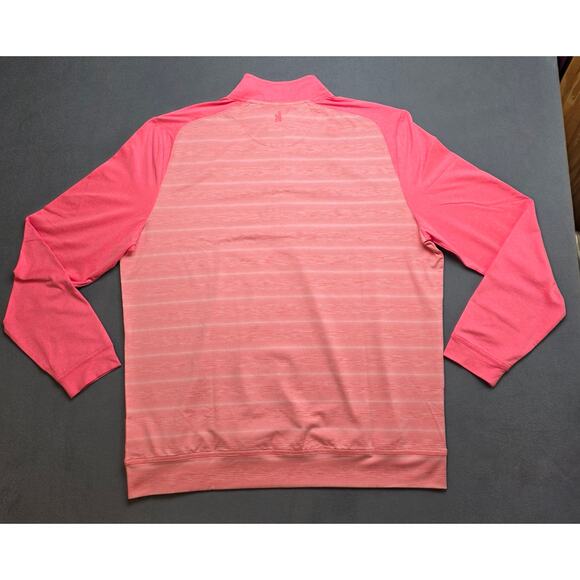Johnnie O Bert Golf‎ 1/4  Zip Pullover Striped Performance Taffy Mens Large New - Picture 5 of 5